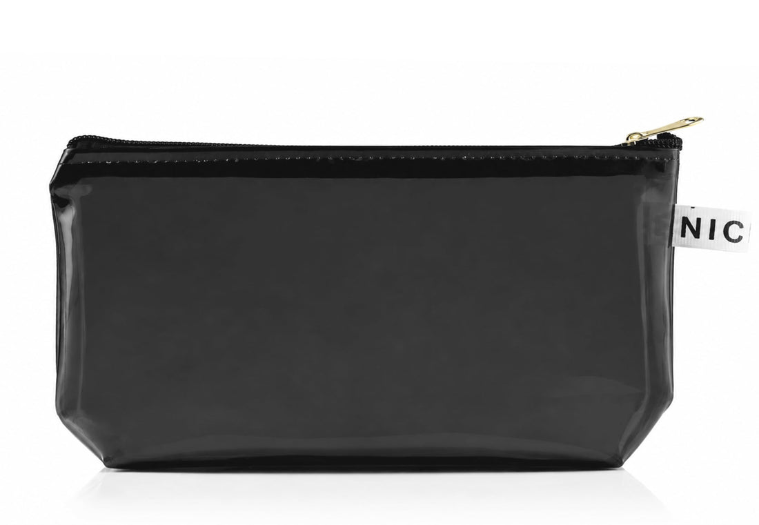Transparent Wristletless Bag - Stylish Handbag For Makeup & Cosmetic & Accessories, Lightweight Travel Clutches For Women (Black)