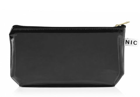 Transparent Wristletless Bag - Stylish Handbag For Makeup & Cosmetic & Accessories, Lightweight Travel Clutches For Women (Black)