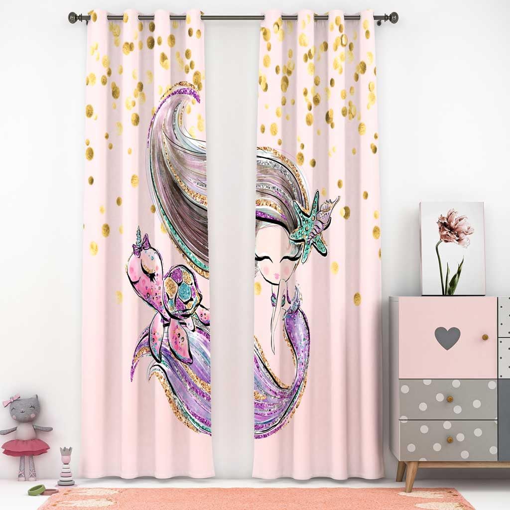 Sha Kids Mermaid 50 Side Shower Curtain