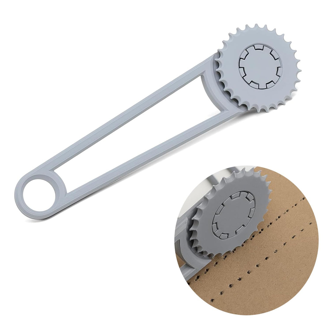 6pcs Manual grey cardboard punching tool with adjustable steel roller - durable plastic structure, ergonomic handle, suitable for DIY handicrafts, card making, scrapbook, precise punching