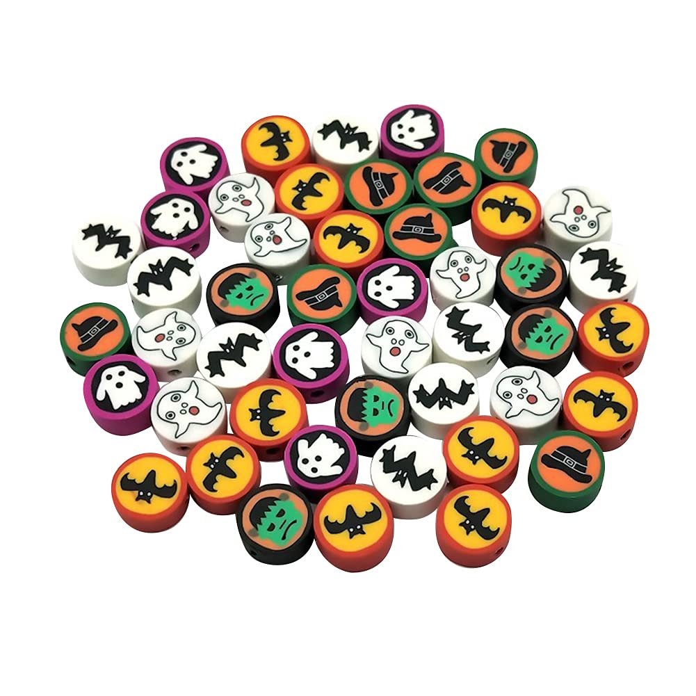 Happy Beads Colourful Polymer Beads Set Flower Polymer Clay Mixed Colours Crystal Stretch Cords for DIY Jewellery Necklaces Bracelets Heart Beads Star Beads Flowers Animal Beads Butterfly Beads