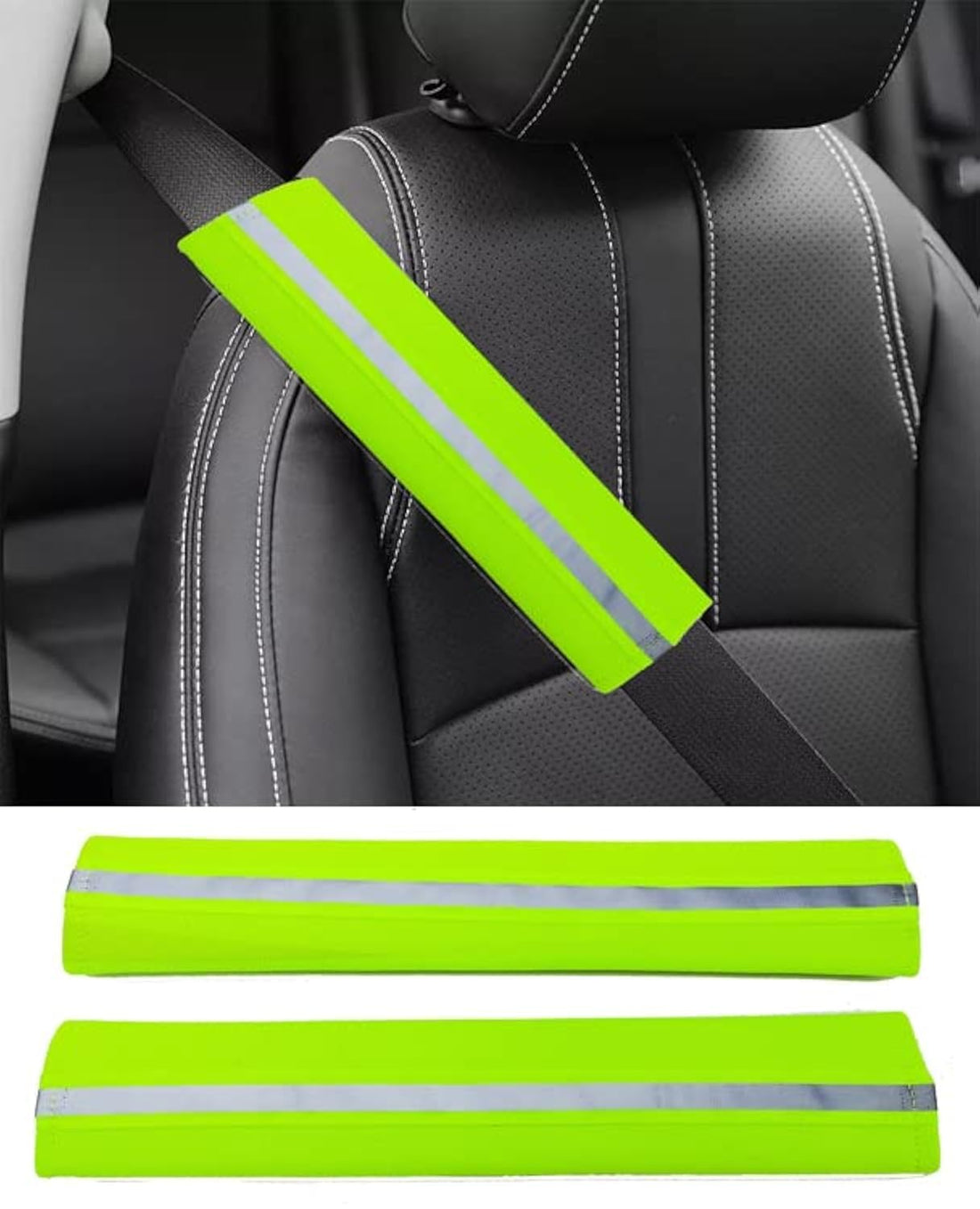 Kapper Trade 2 Piece Car Seat Belt Leather Cover Case with Soft Touch All Cars Strap - Monny -