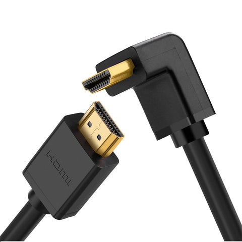 UGREEN HDMI Cable Right Angle 90 Degree Elbow HDMI Cord 4K Ultra HD 3D 1080P Ethernet and Audio Return ARC Compatible for Nintendo Switch Xbox PS5 PS4 PS3 PC Laptop TV 15FT - 5M