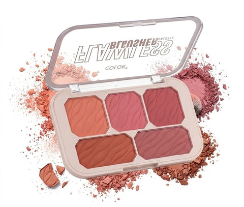 EYESHADOW AND BLUSHER Colors Colorful Eyeshadow Palette Makeup Nude Matte Shimmer Eye Shadow Powder Palette,Naturing-Looking Long Lasting Waterproof (5 COLORS)