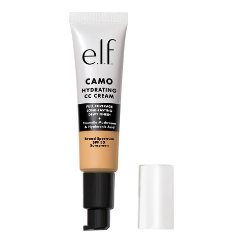 e.l.f. Hydrating Camo CC Cream, Colour Correcting Full Coverage Foundation For A Dewy Finish With SPF 30, Vegan & Cruelty-Free, Medium 330W