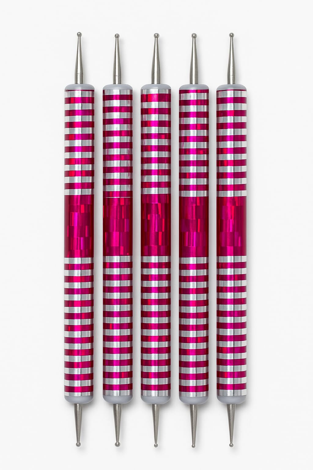 5 Pcs Nail Art Dotting Tools Set – Double-Ended Nail Art Pens for Painting, Marbleizing, and DIY Nail Designs – Metal & Acrylic Dotting Pens – Manicure Nail Art Accessories for Salon & Home