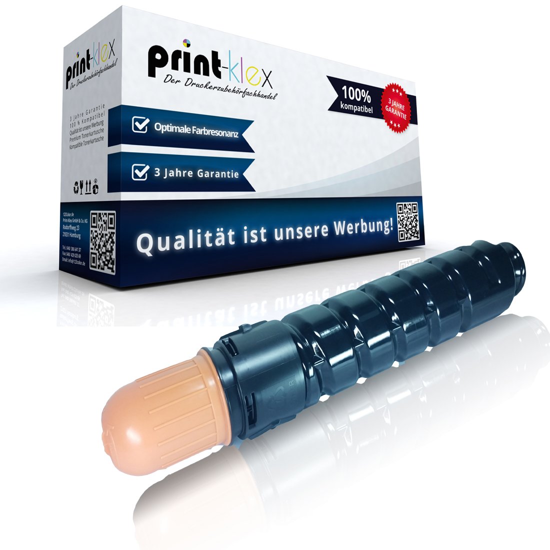 Print-Klex Toner Cartridge 15,000 Pages Black Compatible with Canon IR 2520/2520 i/2525/2525 i/2530/2530 i Premium Product Optimum Print Quality and Perfect Colour Resonance