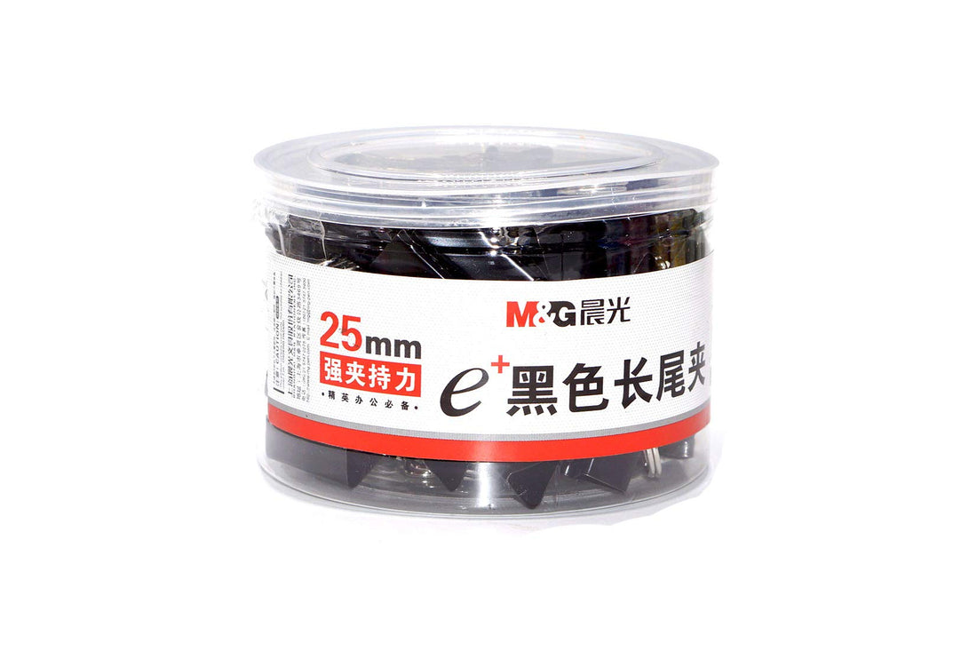Black Binder Clips 25mm ABS92735 48Pcs/Set