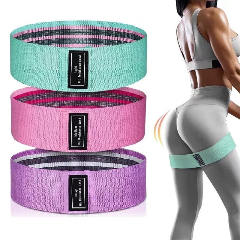 Resistance Bands, Exercise Workout Bands for Women and Men, 3 Set of Stretch Bands for Booty Legs, Pilates Flexbands
