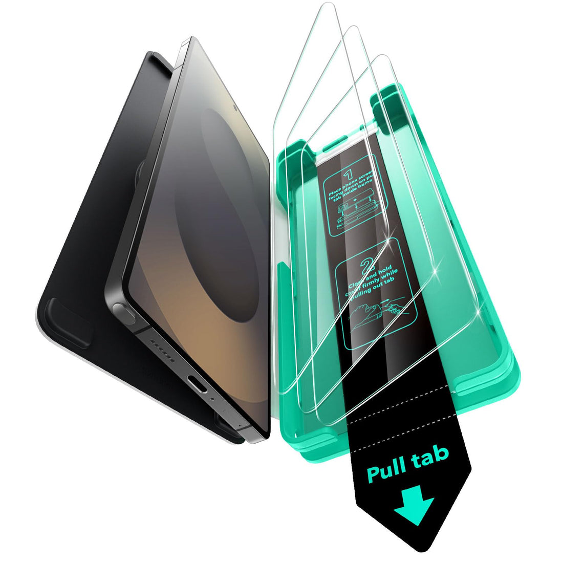 ESR 3pcs for Samsung Galaxy S25 Ultra Screen Protector, HD Clear Anti-Scratch Tempered Glass with Easy Installation Auto Dust-Elimination Tool for Galaxy S25 Ultra, Case Friendly