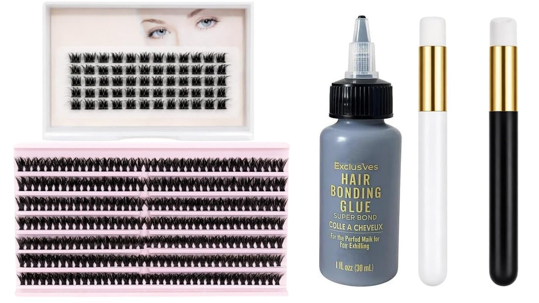 DIY Lash Styling Kit with LC125 One by One Lash Tray, 50D One by One Lash Tray, 2 Lash Shampoo Brushes and 1 Lash Bonding Bottle