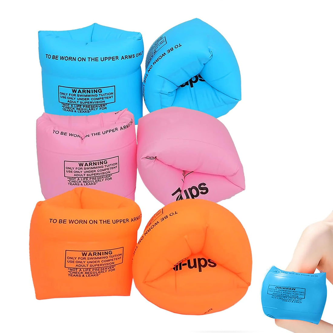 3PCS Swimming Arm Floats for Kids, Swimming Hand Floaters for Kids, Arm Bands for Swim Kid Accessories Swim Floater for Adults Band