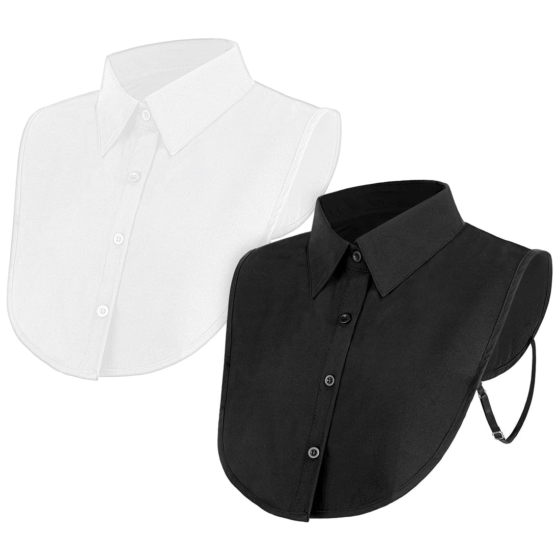 Bukela 2 Pieces Fake Collar for Women Shirts Detachable Collar Half False for Women Girls Outfits Accessory, One Size
