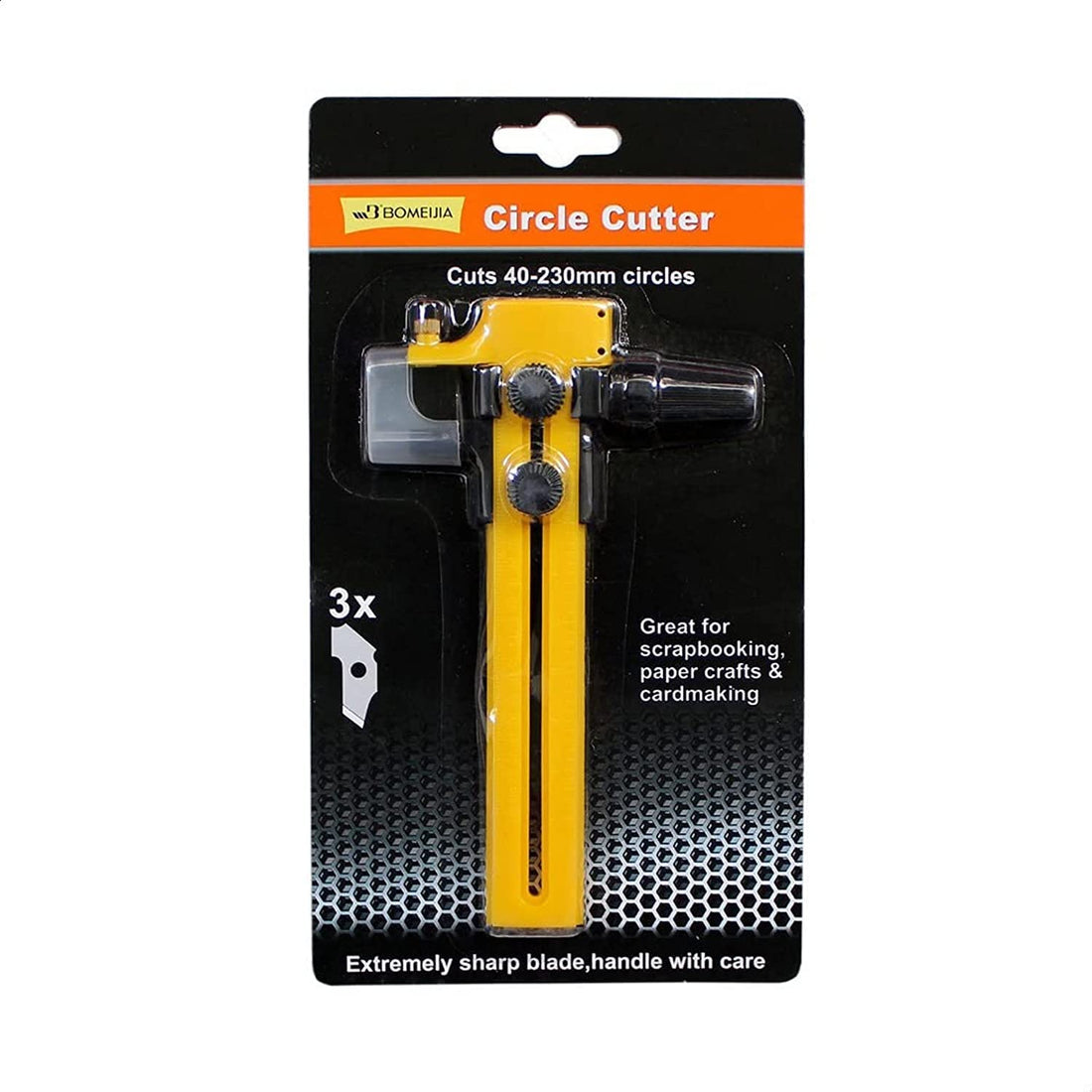 BOMEIJIA Circle Cutter with 3 Blades - Yellow