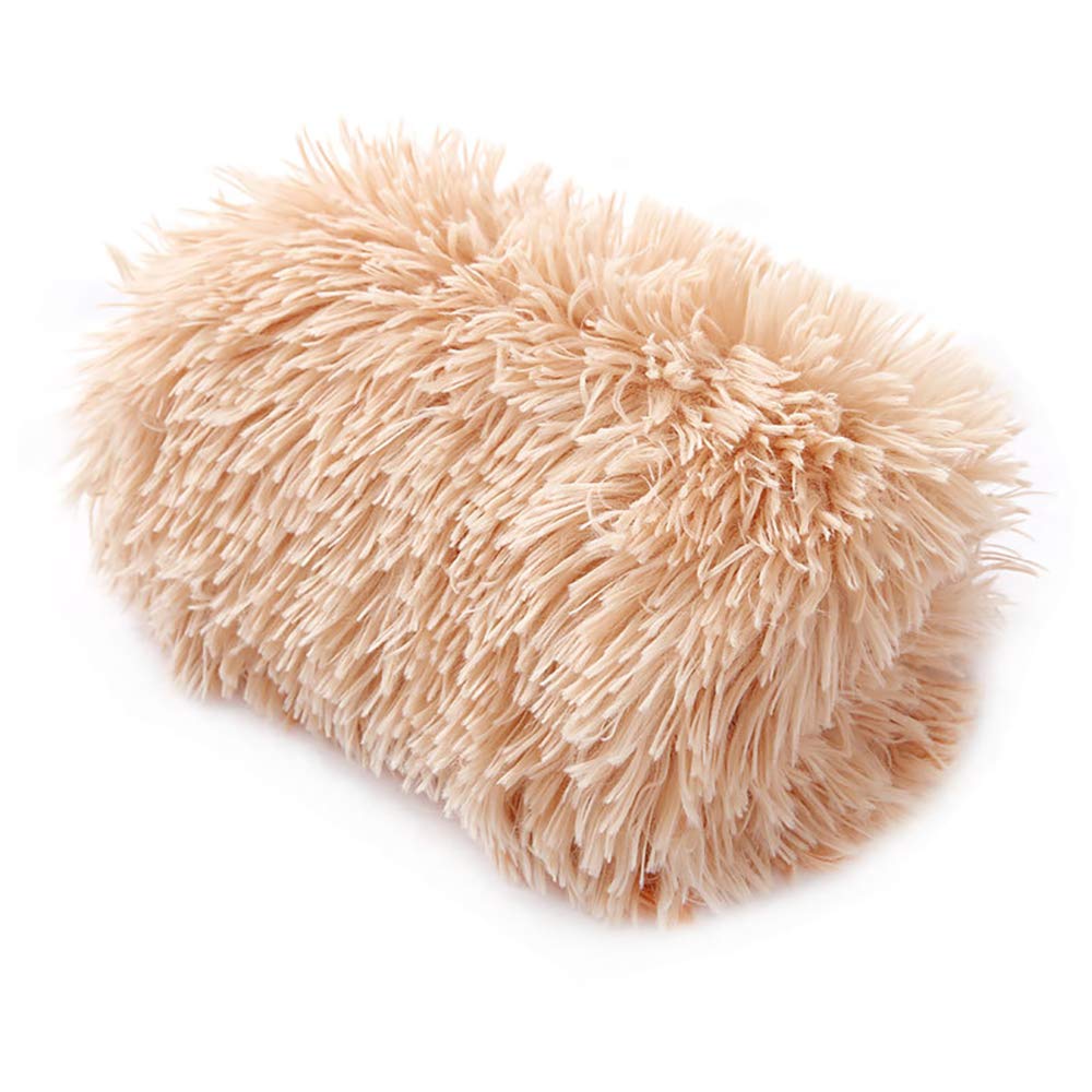 ZHANGTING 56 x 36cm Soft Warm Fluffy Pet Blanket for Dogs and Cats, Small Cozy Pet Mat Thick Fleece Puppy Blanket Kitten Throw Blanket, Anti-Anxiety Snuggler Blanket (Apricot)