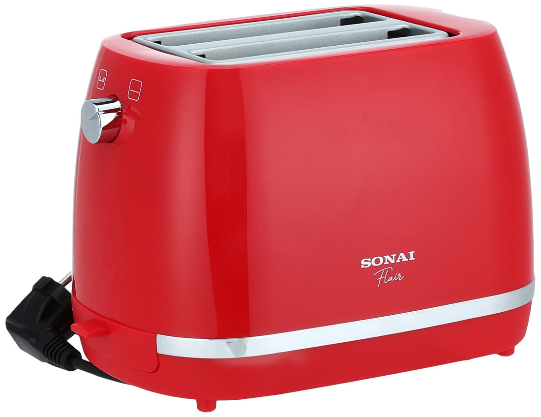 Sonai Flair Toaster – With 3 Functions, 870 Watt ,Red – SH-1820