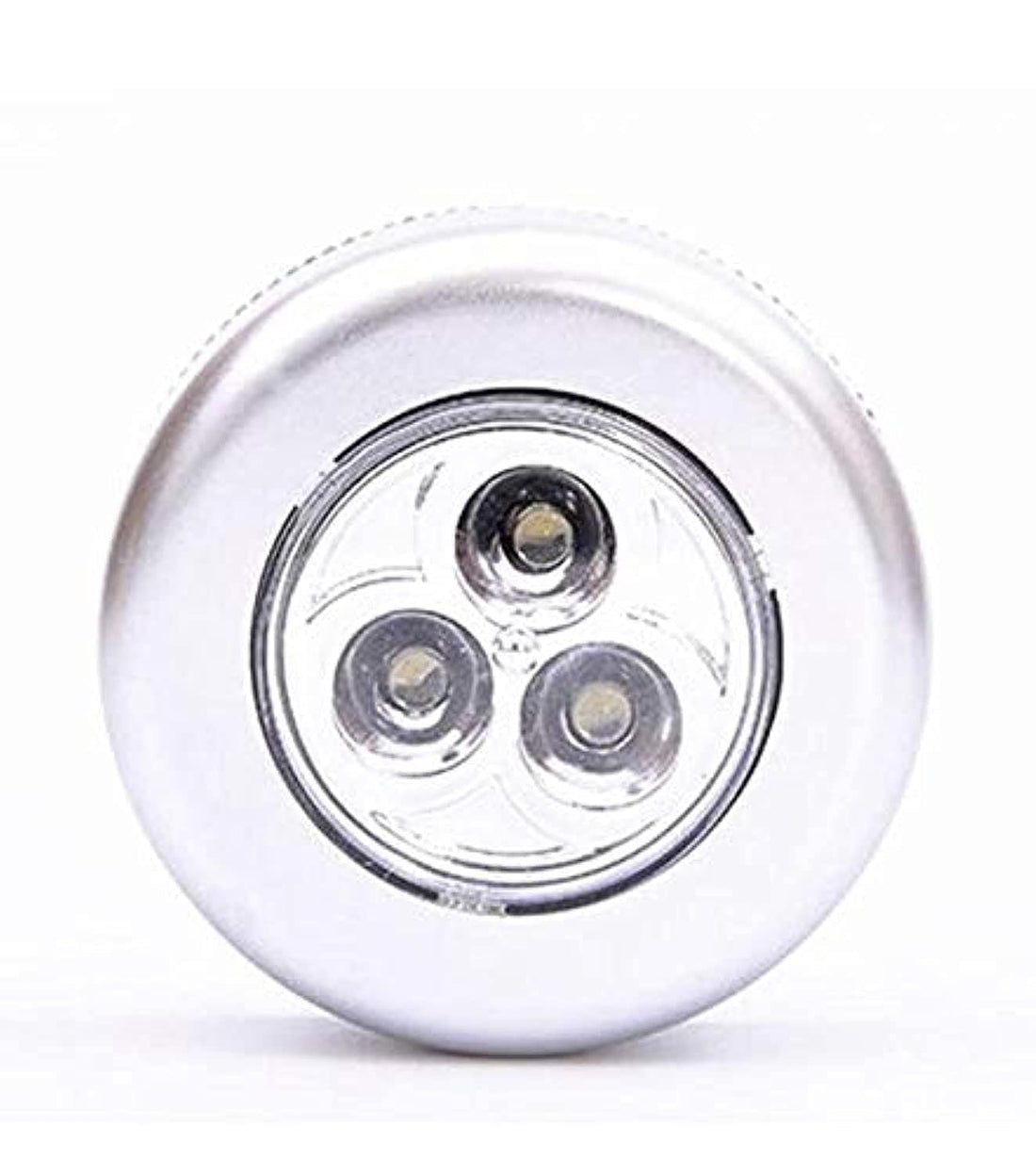 1PC Silver 3 LED Closet Cabinet Lamp Battery Powered Wireless Stick Tap Touch Push Security Kitchen Wall Car Night Light