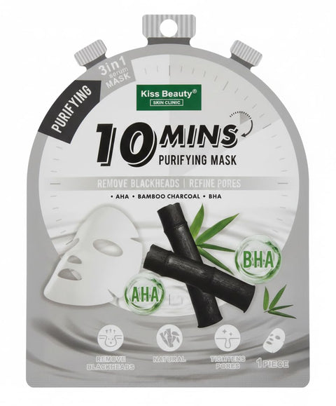 10 Mins Face Mask - 1 Piece (30 ml, Bambo Charcoal)