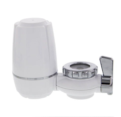 Tier1 Faucet Mount System with a Carbon and Ceramic Filter (White)