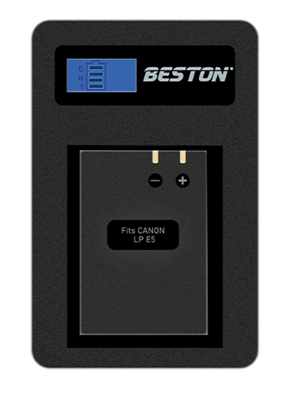 Beston Single Charger Compatible with Canon LP-E5 Batteries, Provides Reliable Power Supply for Canon Cameras.