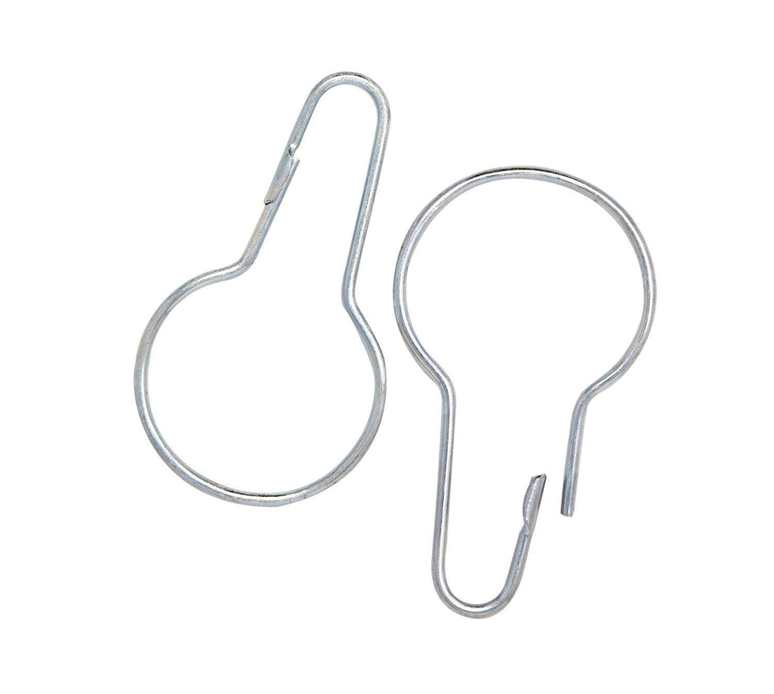 Silver Metal Shower Curtain Style Hanging Clip Chain Hooks for Sorting & Organizing, Window Arts & Crafts Display, DIY Key Hangers (50 Pieces)