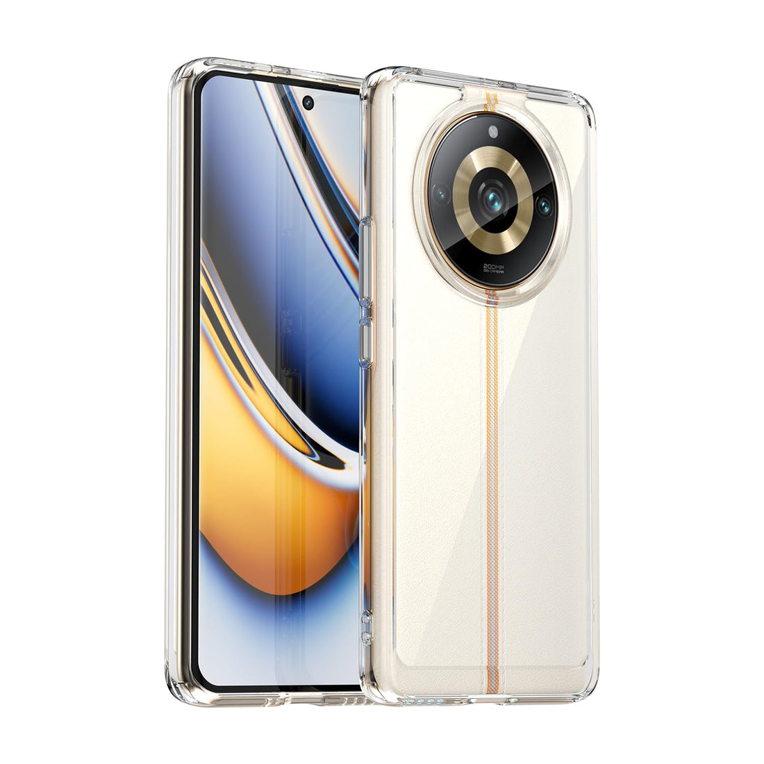 Realme 11 Pro Plus/Pro/Narzo 60 Pro Case, Clear Hybrid Material, Hard PC Back, Soft TPU Bumper, Scratch Protection