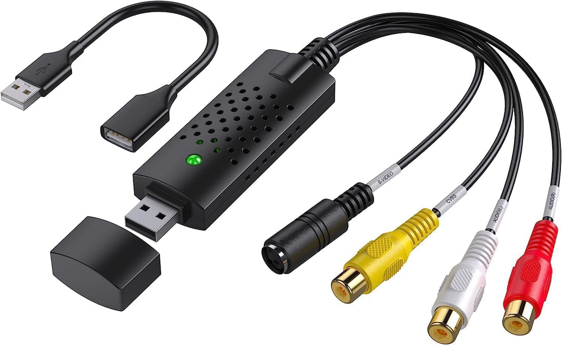 DIGITNOW Video Capture Card Device – USB 2.0 Adapter Audio Grabber VHS VCR TV to DVD Converter for Windows PC