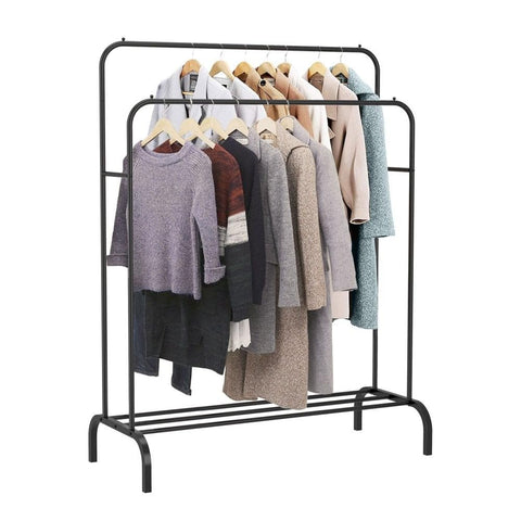 "King of Organization" Sturdy Metal Clothes Rack Multi-Use with Shoe Rack, Ideal for Homes, Hotels, Shops. - Generic