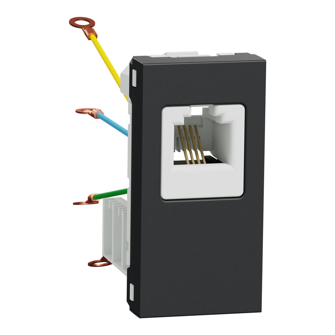 Telephone jack RJ12 1 mod. Anthracite