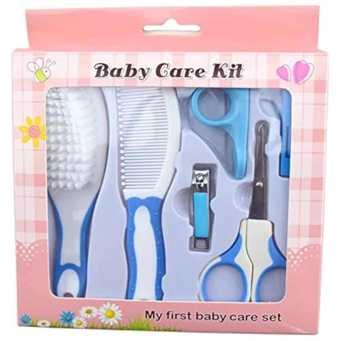 RoseFlower Baby Grooming Kit, 6 in 1 Portable Baby Basics Kit with Storage, Newborn Baby Health Safety Care Set for Infant Toddlers Care Keep Healthy and Clean (010)