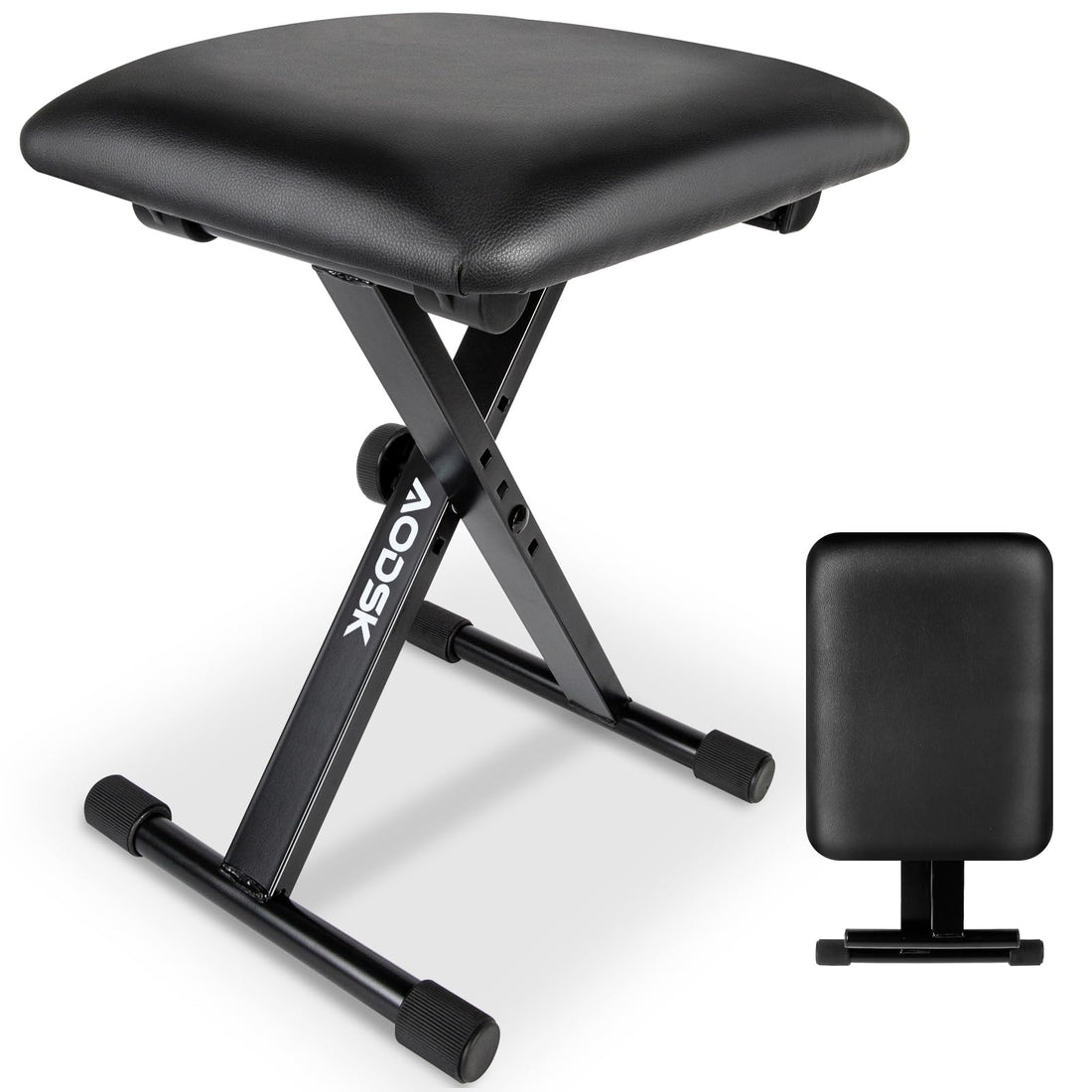AODSK Keyboard Bench X-Style Cushion Padded,Piano Bench Adjustable Collapsible Stool Chair Seat,Flame retardant cotton,Non-Skid Design