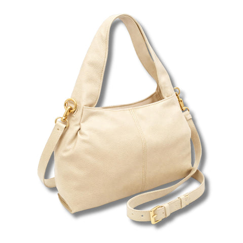 AYSLE 1653 Women’s Pebbled Leather Handbag | Wide Top Handle & Adjustable Shoulder Crossbody Strap | Zipper Pocket Design | 20×32×13 cm | 12 Colors