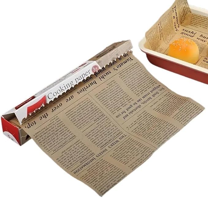 Parchment Paper Roll - Premium Non-Stick Baking Paper Roll - Heat Resistant Waterproof and Fat Resistant for Cooking, BBQ, Steaming, Air Frying, 30cm x 1000cm Kitchen Essential