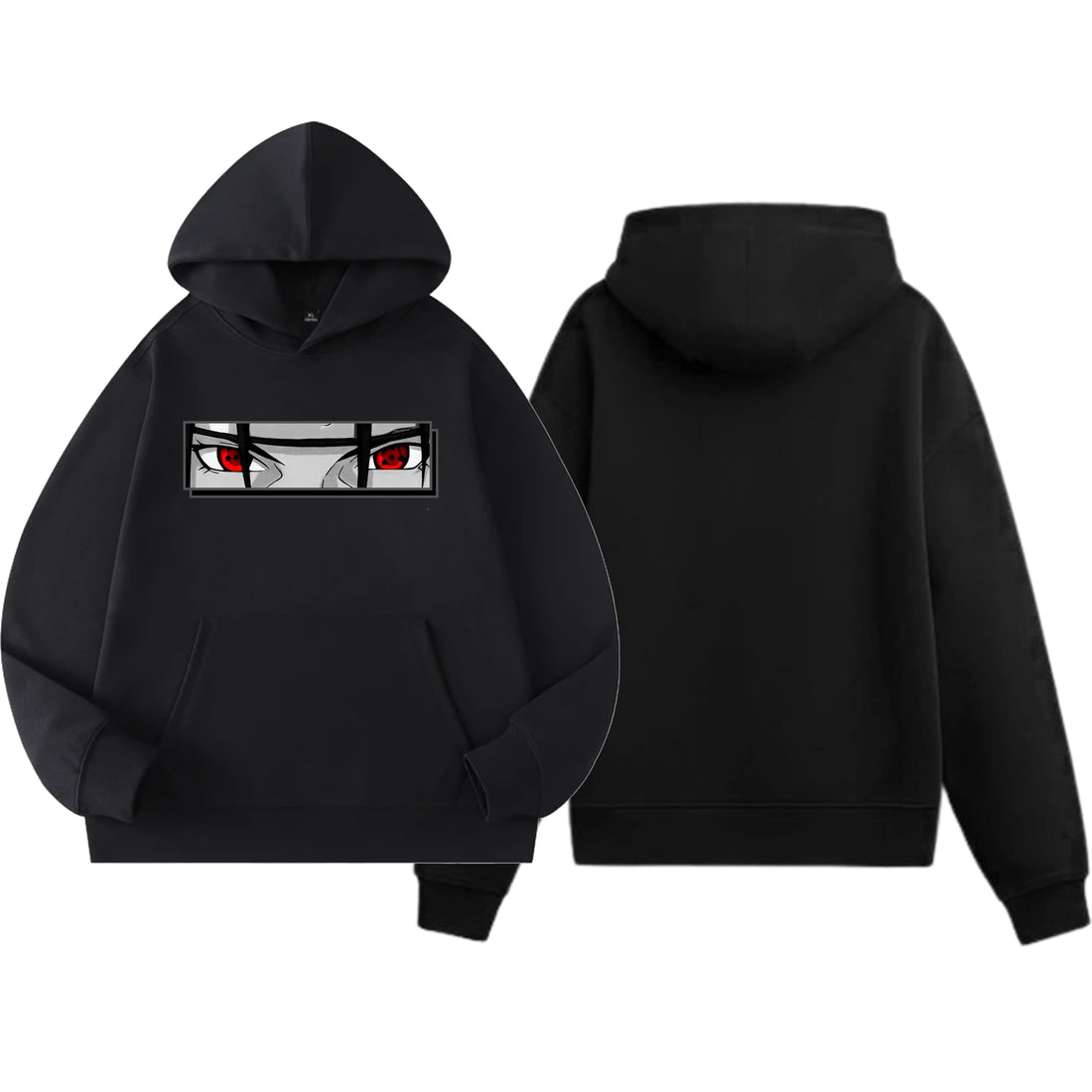 Anime Cotton Hoodie, Black with Amazing Print Design, Pullover Sweatshirt unisex 2