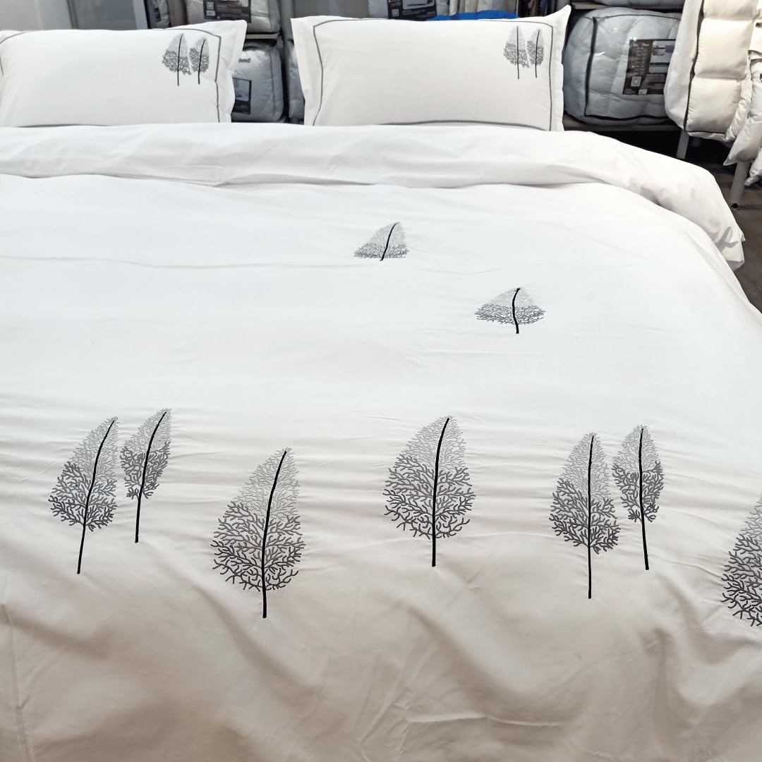 Bed N Home, Trees Embroidered Duvet Cover Set (180x220cm)