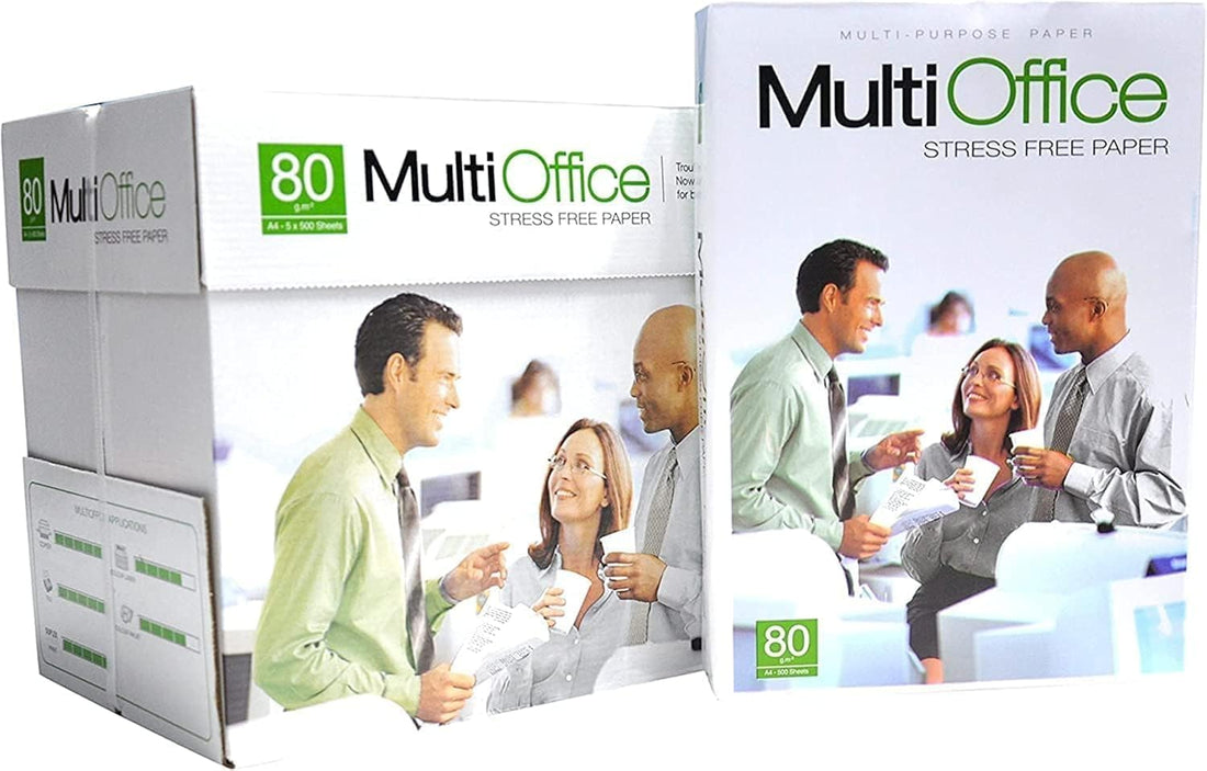 Multi Office A4 Copy Paper, 5 Pack x 500 Sheets - 80 GM