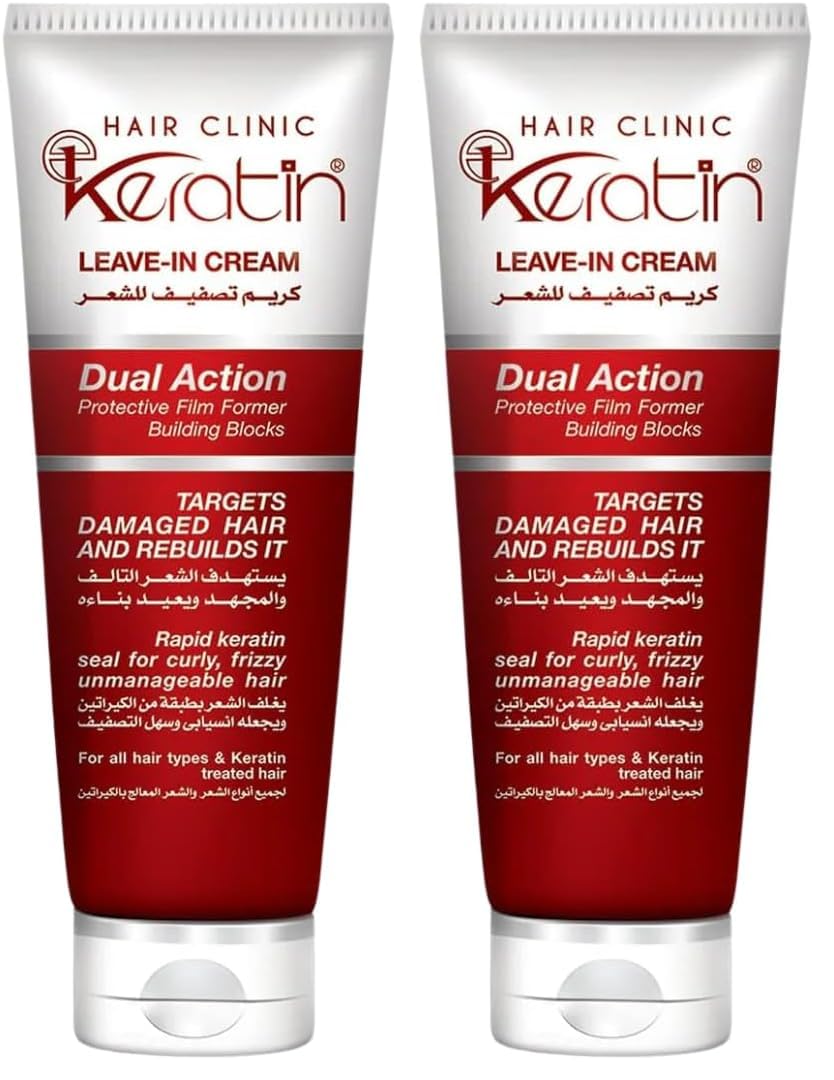 Eva hair clinic keratin leave-in cream - 200 ml (Pack of 2)