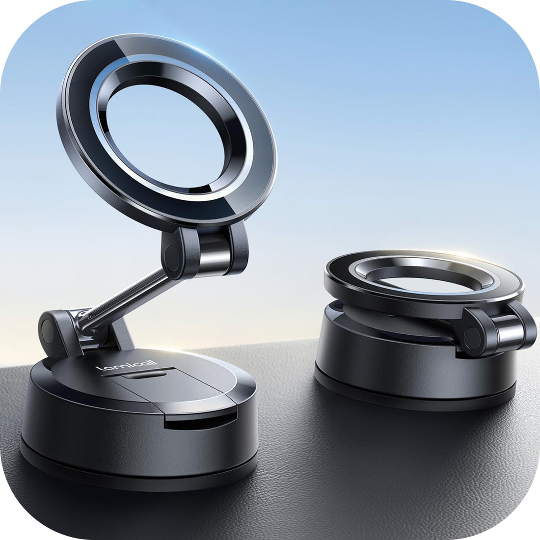 Lamicall for Magsafe Car Mount [70LBS Powerful Suction] Magnetic Phone Holder for Car, 360° Rotation Suction Cup Phone Mount Dashboard & Windshield for Truck fit iPhone 16 Pro Max Plus 15 14 13 12