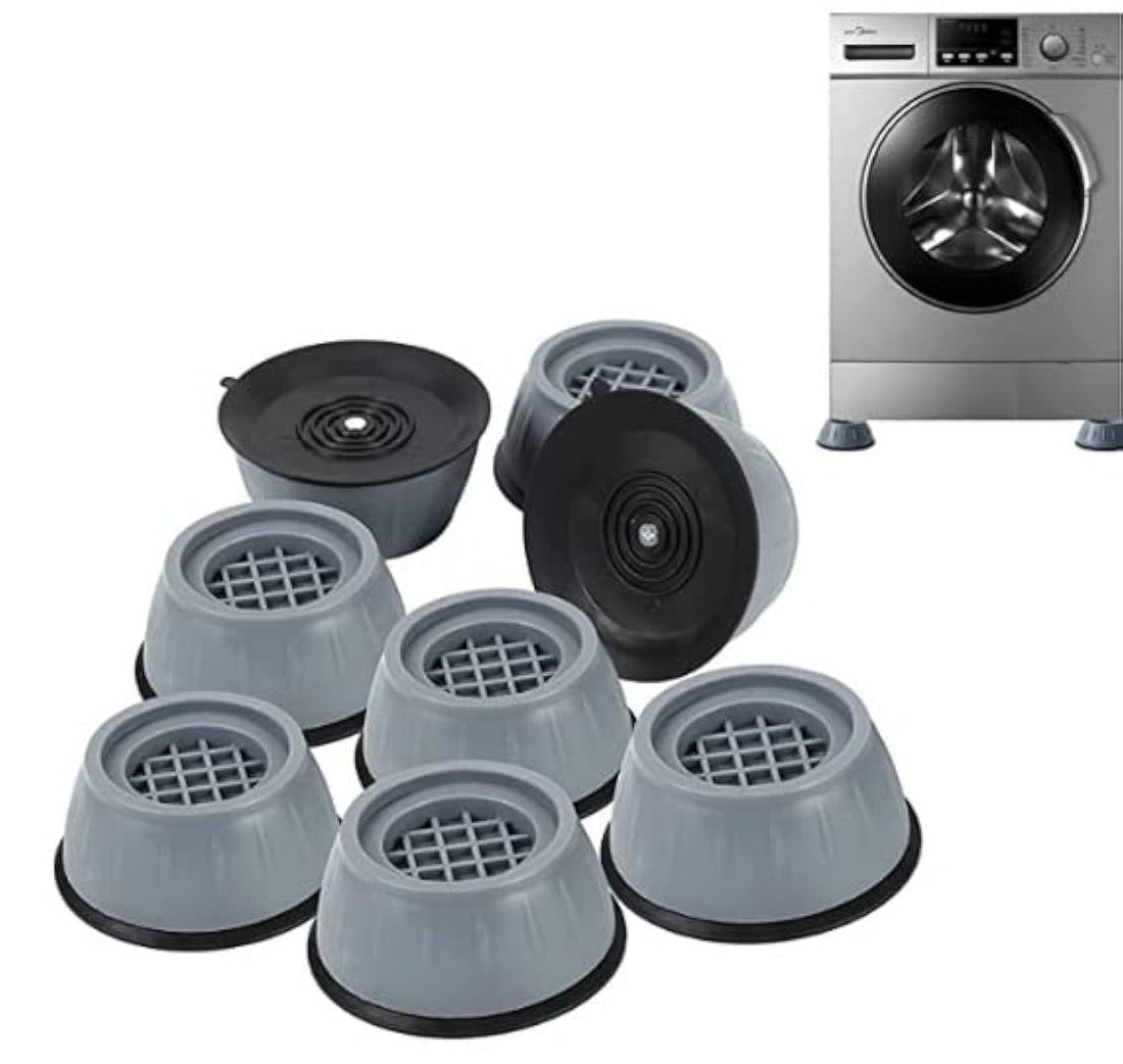 Anti Vibration Washing Machine Foot Pads, 4pcsRubber Washer Dryer Non Slip Shock Noise Cancelling Foot Mat, Anti-Walking Stabilizer Refrigerator Support Pad Pedestals for Washing Machine