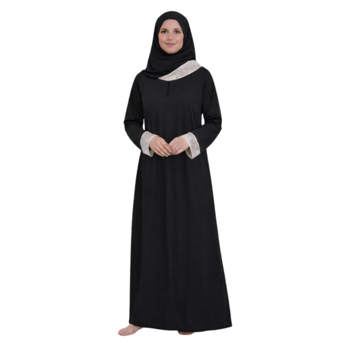 Women’s Prayer Robe One Size, Cotton Islamic Salah Dress for Women, Modest Abaya for Prayer & Worship, Soft Breathable Fabric, Fits 60–90 kg