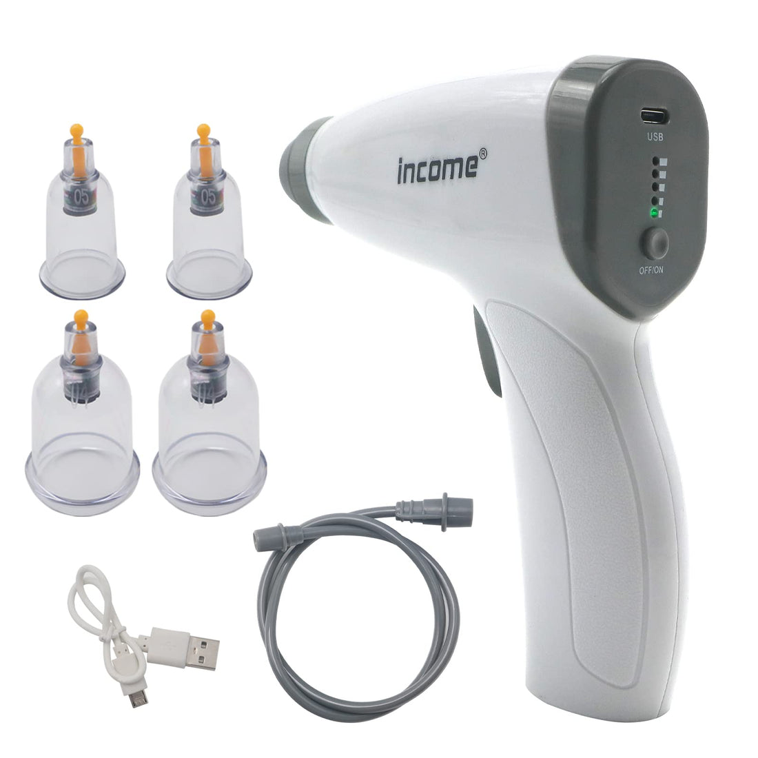 ZILAMPU Electric Cupping Therapy Set, Portable Chinese Cupping Therapy Machine with Pump, Electric Body Massage Scraping Care Device Kit with 4 Vacuum Suction Cups for Homeuse