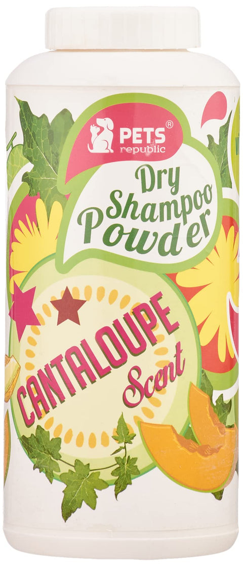 Pets republic dry shampoo with cantaloupe - 500 gm