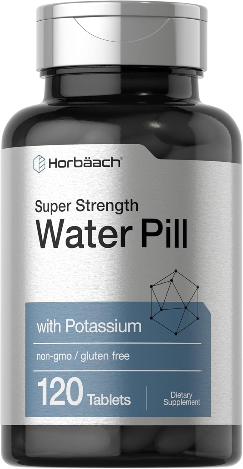 Advanced Herbal Water Balance Support – Super Strength Water Pill, 120 Tablets | Fluid Equilibrium & Body Cleanse Formula | Non-GMO, Gluten-Free