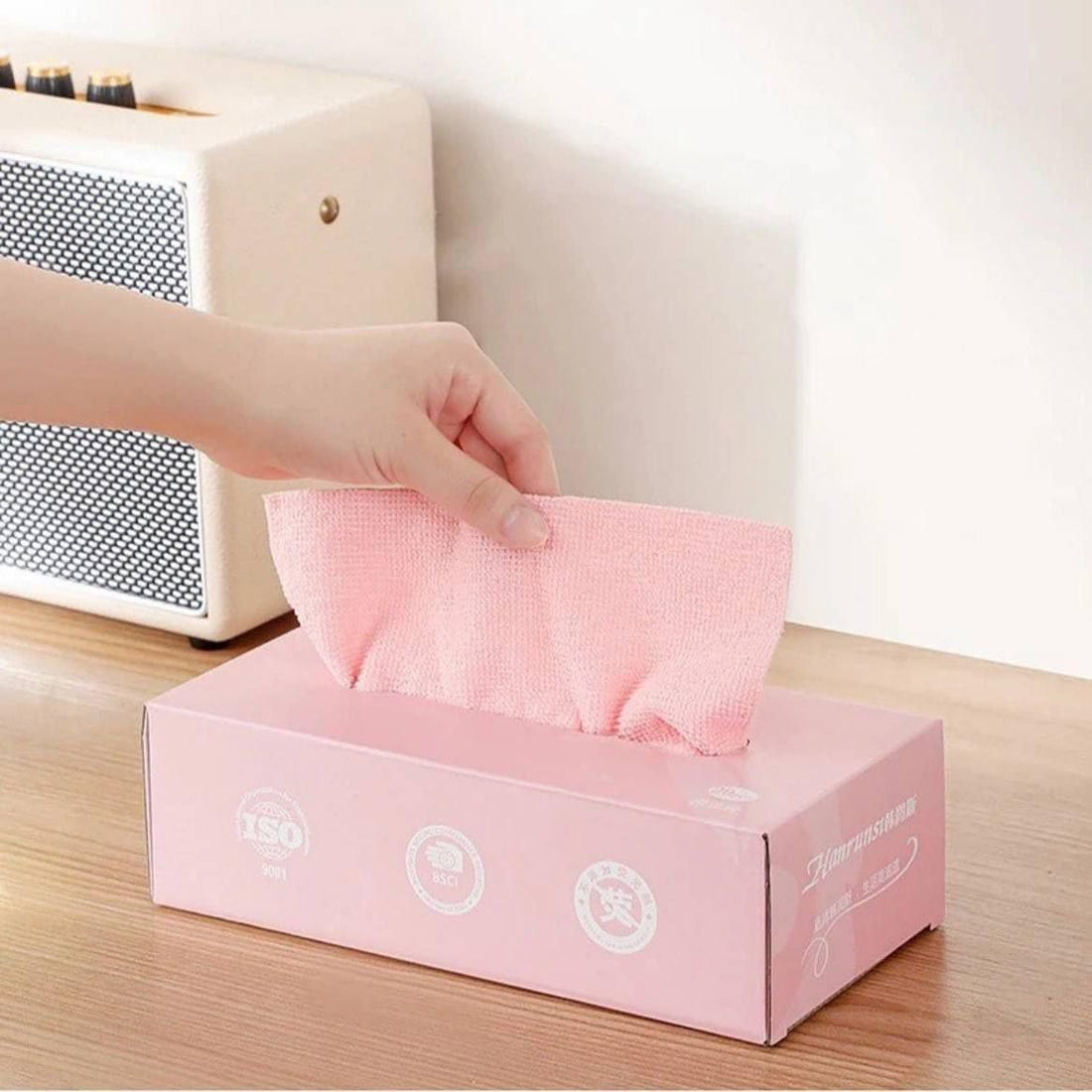 Dollar for Improt Comfort Napkin - Kitchen Towel Box (Microfiber) - Box of 20 Towels (20 x 20 cm) - For Easy and Elegant Cooking and Cleaning - Provides a Distinctive Experience (Imported) - Generic