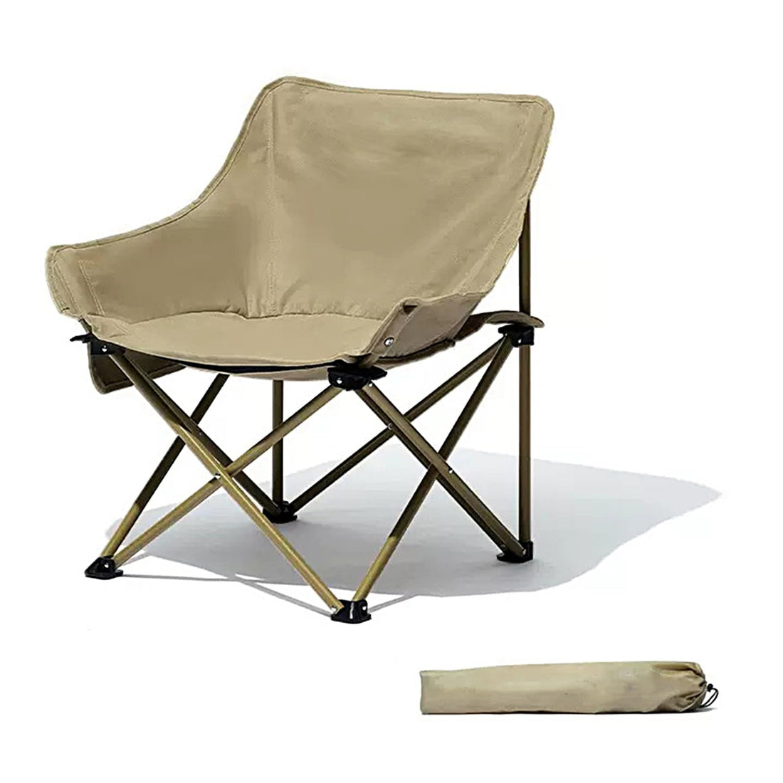 DELURA Portable Camping Chair, Ultralight Folding Backpacking Chair for Hiking, Mountaineering, Beach - Lightweight Compact Outdoor Chair (Color: D)