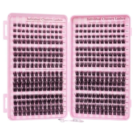 LAHES 660PCS - Extensions Individual Lash Volume 6D mink - FREE EYELASHES - Natural Eyelashes -ONE BY ONE (T50-MIX)