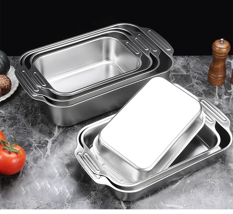 "Stainless Steel Thermal Tray: Deep Design with Large Capacity to Serve Hot Eating in Style and Easy" - Generic