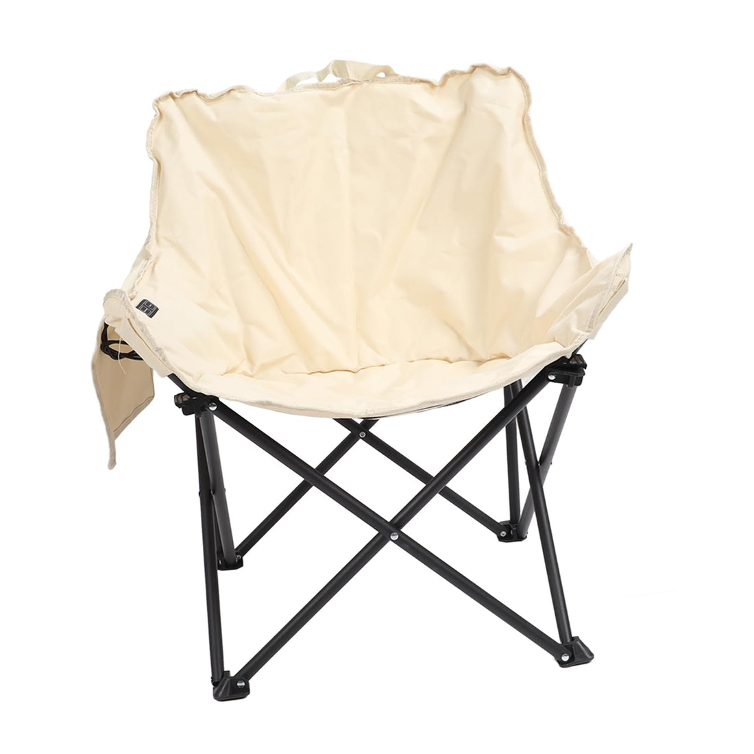 USB Heated Folding Chair Portable Heated Cushion Foldable Chair with 3 Heat Settings, Heated Camping Chair, Stainless Steel Frame, Perfect for Outdoor, Sports, Beach (Beige)