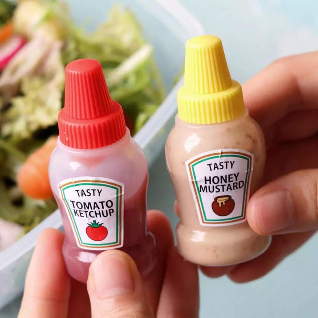 Mini Ketchup Bottles with Strong Twist Caps, 25ml Mini Squeeze Bottles, Manual Bottles for Travel, BBQ, Hiking, Lunch Sets for Kids and Adults, Best Product Supplier Al-Israa (12)