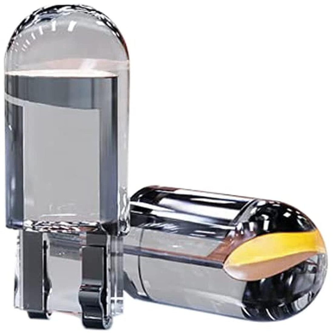 Sulfar T10-COB Universal Glass Enclosed T10 W5W LED Parking Light Super Bright White 6000K Light Interior Pilot License Plate Dome Indicator Lamp Bulb for Car Bike and Motorcycle (2W, White, 2 PCS)